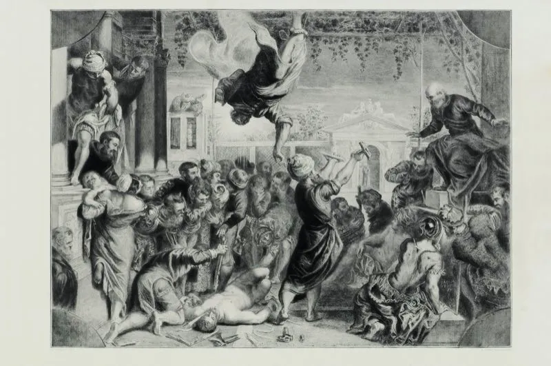 El Tintoretto (invent) / Henri Emile Lefort (grab) / Chalcographie du Louvre (imprimi) / El Milagro de san Marcos / Siglo xvi / Grabado en metal / 64 x 81,5 cm 