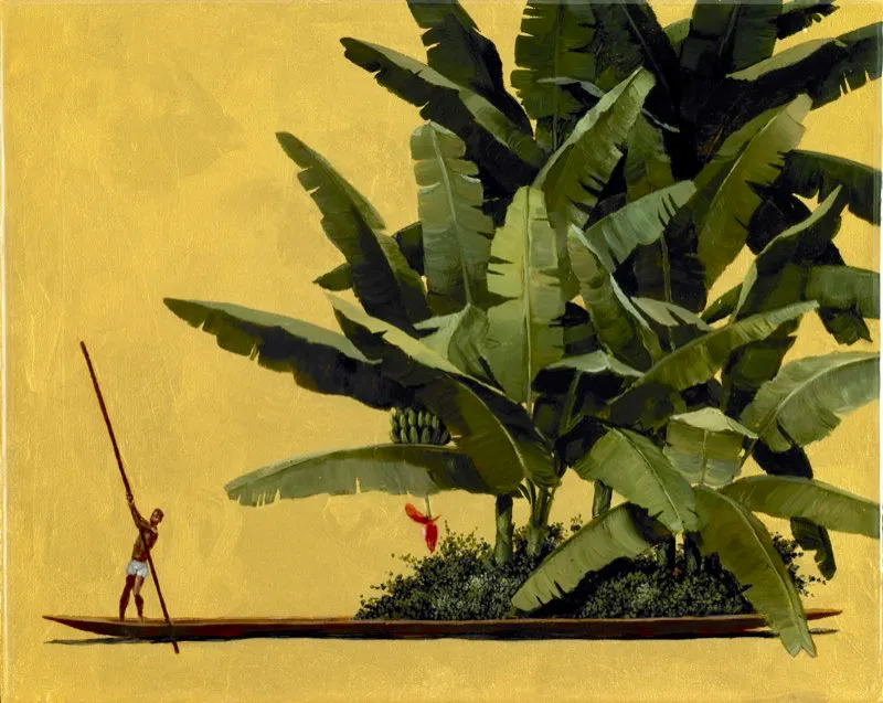 Musa paradisaca | Acrlico sobre madera | 20 cm x 30 cm | 2009 
