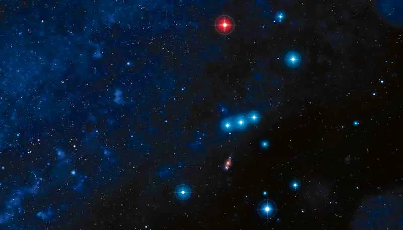 Las cuatro estrellas principales de los extremos (Betelgeuse, Saiph, Rigel y Bellatrix) son las patas desplegadas del jaguar en su salto felino. El falo son las tres del centro (Alnitak, Alnilam y Mintaka) y debajo de estas, el semen del jaguar (nebulosa M2), mientras que su cola es como un gran arco que va por el costado Bellatrix-Rigel.  