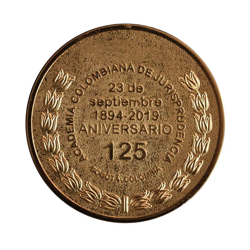 Medalla conmemorativa del 125 aniversario (reverso). 
