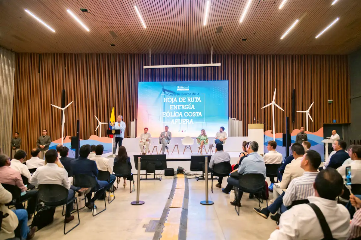 Puesta en marcha de Energia Elica Colombia. Pabelln de Eventos Caja de Cristal, Barranquilla, Atlntico, 3 de mayo de 2022. 